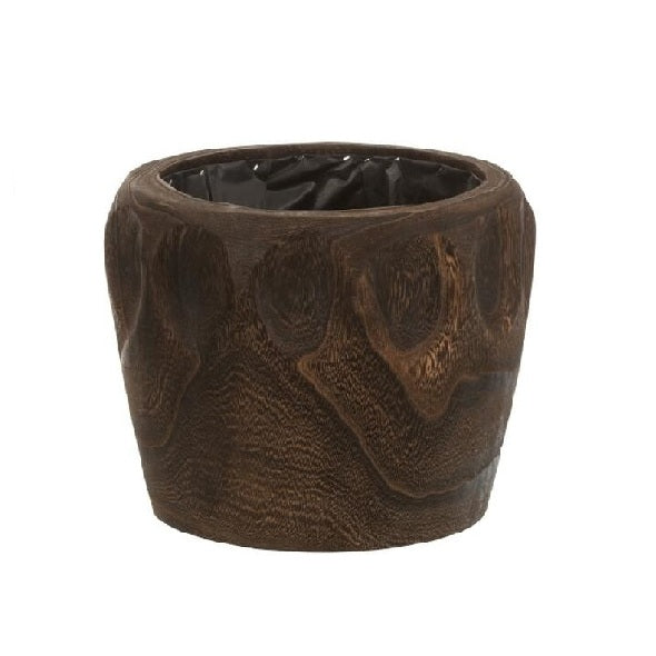 Cachepot Thibo Em Madeira 24x18cm