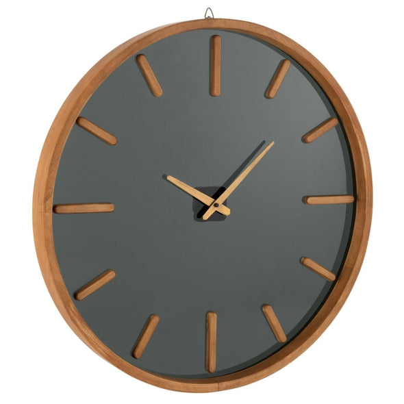 Relogio Em Madeira e Vidro 60cm