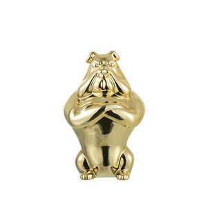 Escultura Bulldog Dourado 18cm