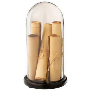 Escultura Pergaminho Na Redoma 32cm