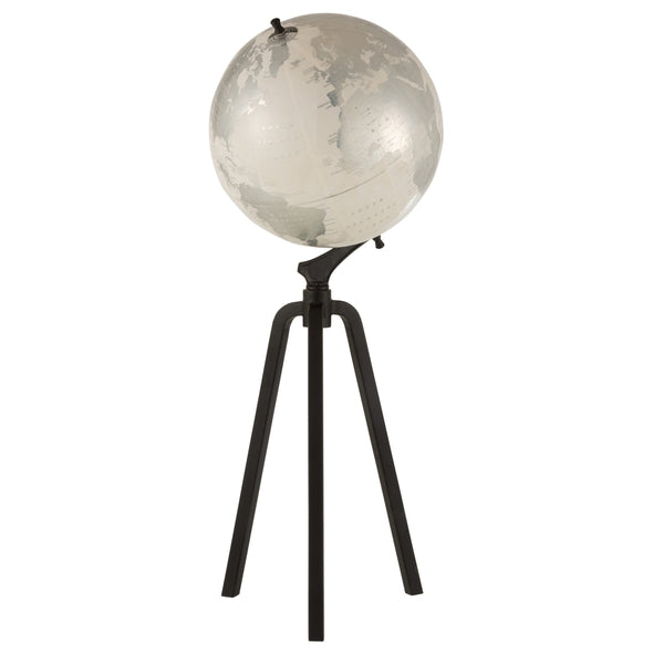 Globo Prata C/ Tripe Em Metal 103cm