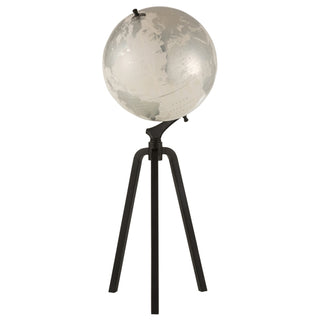 Globo Prata C/ Tripe Em Metal 103cm