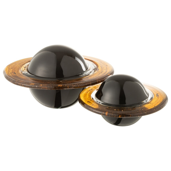 Escultura Planeta Em Vidro 18cm