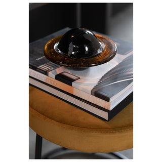 Escultura Planeta Em Vidro 18cm