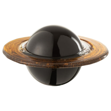 Escultura Planeta Em Vidro 18cm