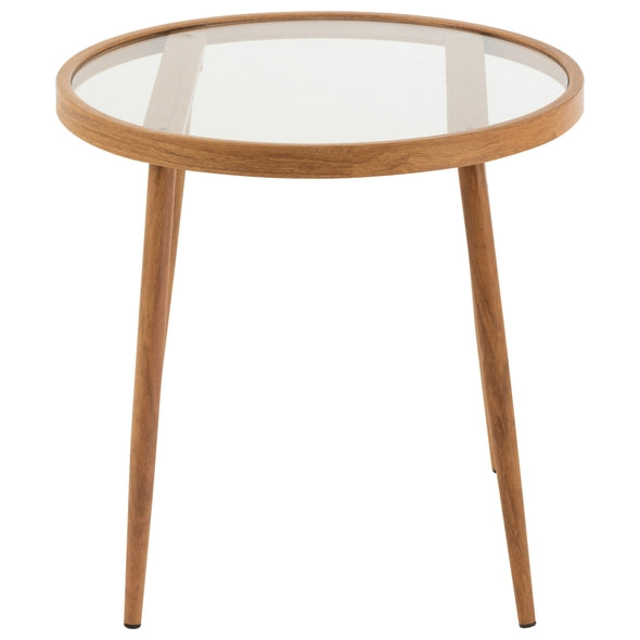 Mesa Lateral Em Metal Natural 50cm