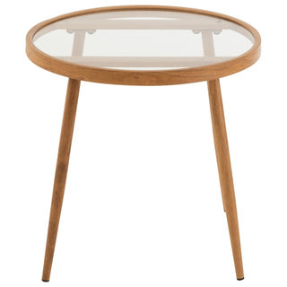 Mesa Lateral Em Metal Natural 50cm