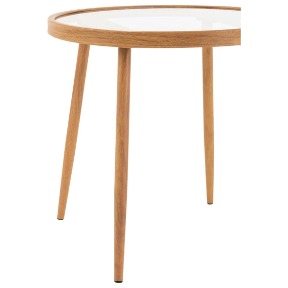 Mesa Lateral Em Metal Natural 50cm