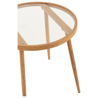 Mesa Lateral Em Metal Natural 50cm
