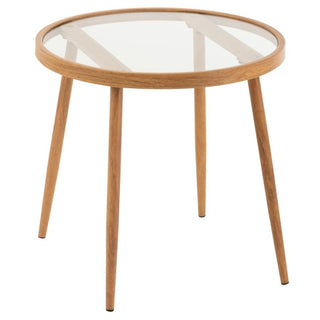 Mesa Lateral Em Metal Natural 50cm