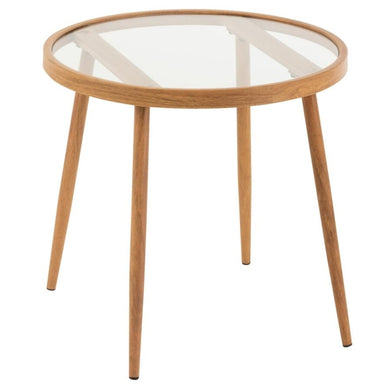 Mesa Lateral Em Metal Natural 50cm