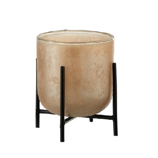 Vaso Astor Em Vidro Com Suporte 17cm