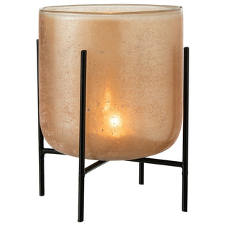 Vaso Astor Em Vidro Com Suporte 23cm