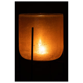 Vaso Astor Em Vidro Com Suporte 23cm