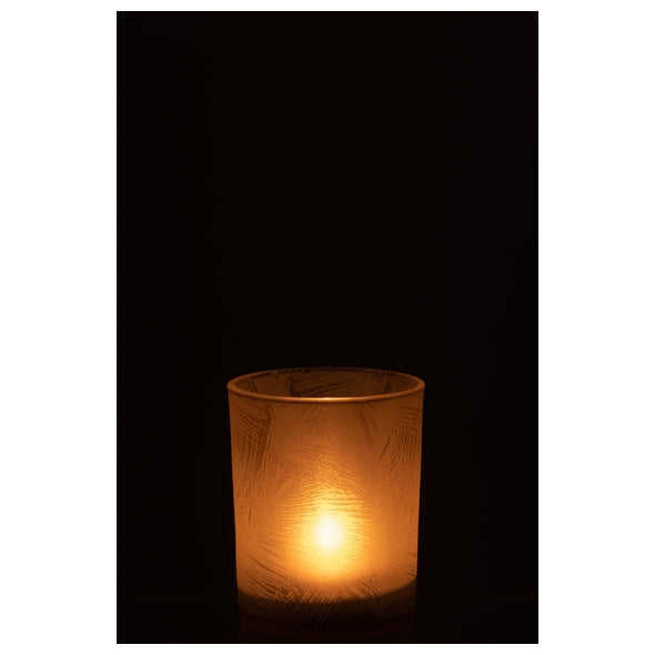 Castical Folhas Em Vidro 13cm