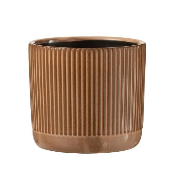 Cachepot Line Marrom 12cm