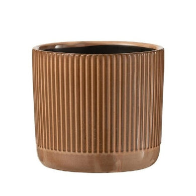 Cachepot Line Marrom 12cm