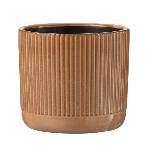 Cachepot Line Marrom 14cm
