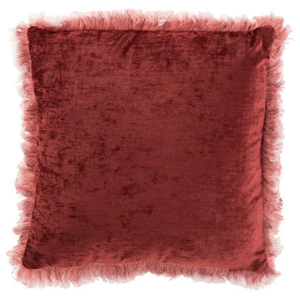Almofada Bordo Com Franja Em Poliester 45cm
