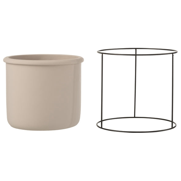 Cachepot Taupe Suspenso C/ Suporte 20cm