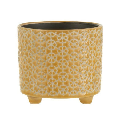Cachepot Flower Ocre 12cm