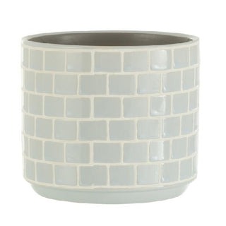 Cachepot Azulejo Azul 14cm