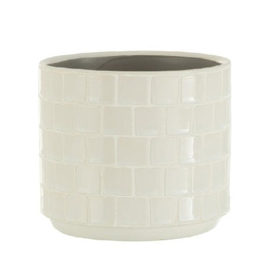 Cachepot Azulejo Branco 12cm