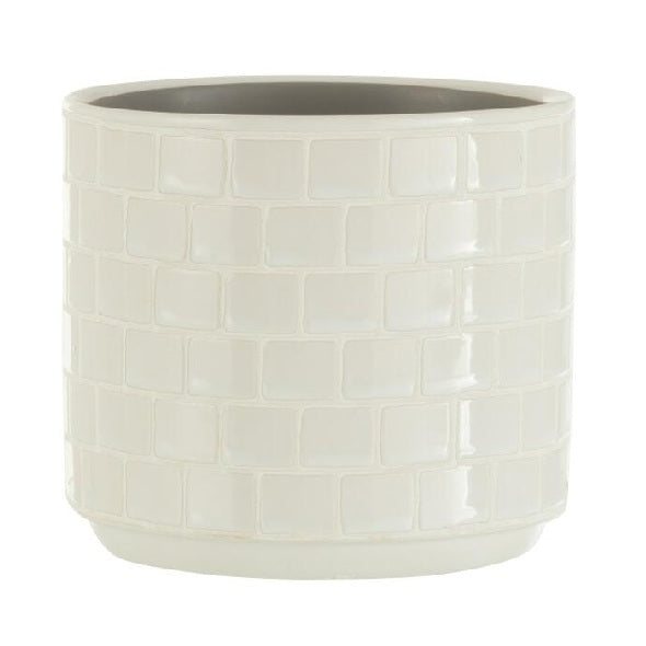 Cachepot Azulejo Branco 14cm