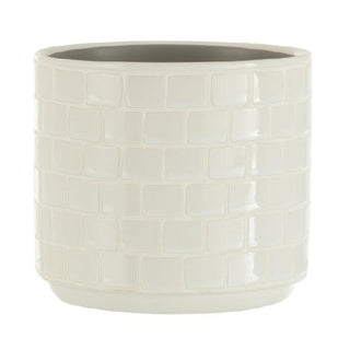 Cachepot Azulejo Branco 14cm