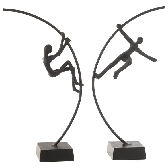 Escultura Ginasta Em Aluminio 47cm Ass2