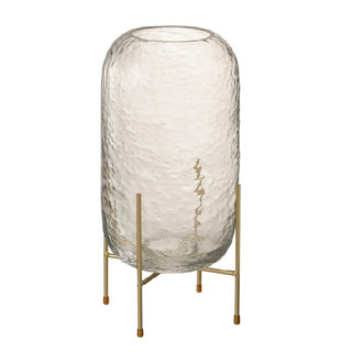 Vaso Em Vidro Maetelado C/ Suporte 37cm