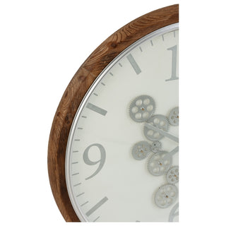 Relogio Engrenagem Branco/natural 74cm