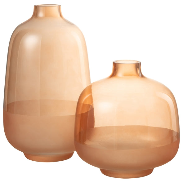 Vaso Hany Pessego Em Vidro 27cm
