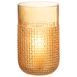 Vaso Pattern Ambar Em Vidro 23cm