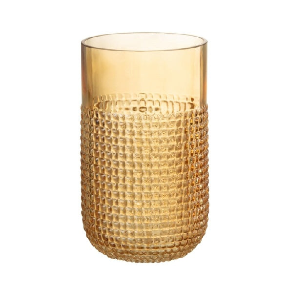 Vaso Pattern Ambar Em Vidro 23cm