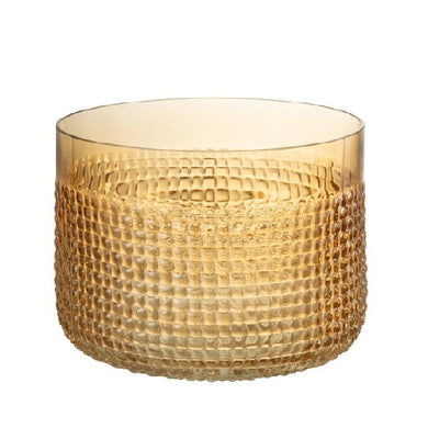 Vaso Pattern Ambar Em Vidro 18cm