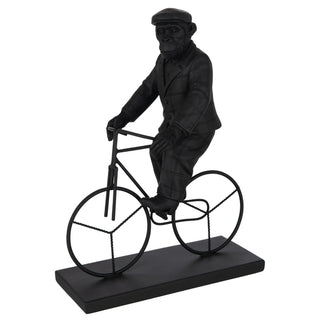 Escultura Macaco Na Bicicleta 33cm