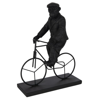 Escultura Macaco Na Bicicleta 33cm