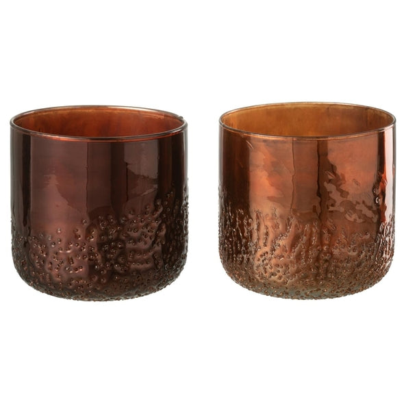 Vaso Mirror Cobre Em Vidro 14cm Ass2