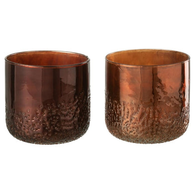 Vaso Mirror Cobre Em Vidro 14cm Ass2