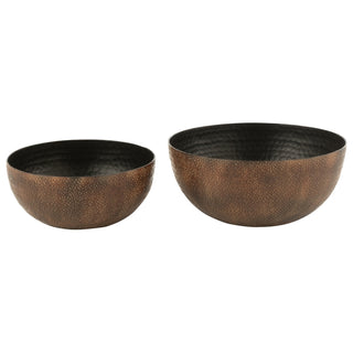 Jg. 2 Centros Marrom Em Aluminio 20/25cm