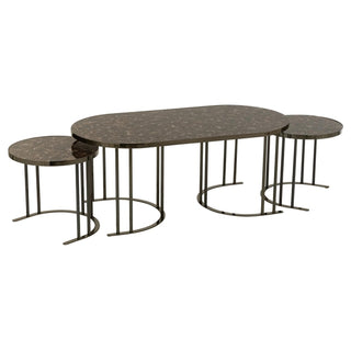 Jg. 3 Mesas Em Metal/mdf 45x43 120x60x48cm