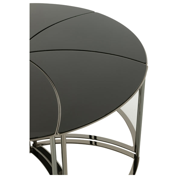 Jg. 6 Mesas Tornado Em Metal/vidro 100x48cm