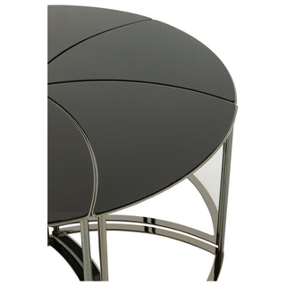 Jg. 6 Mesas Tornado Em Metal/vidro 100x48cm