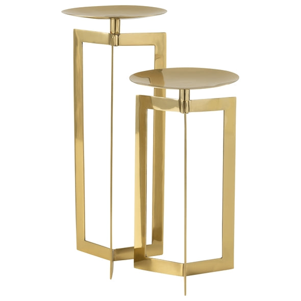 Castical Holder Em Inox Dourado 39cm