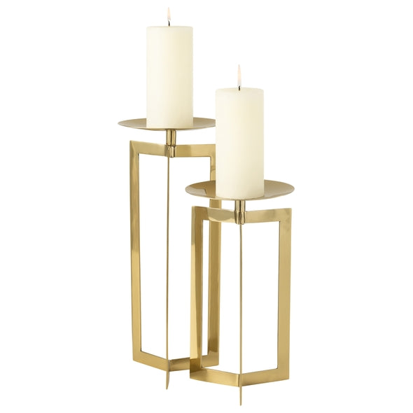 Castical Holder Em Inox Dourado 39cm