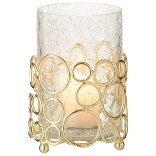 Vaso Kyev Em Vidro C/ Suporte Em Metal 17cm