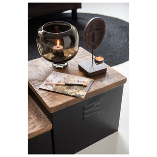 Vaso Marrom Em Vidro 14cm