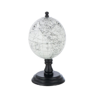 Globo Branco C/ Suporte Em Madeira 20cm