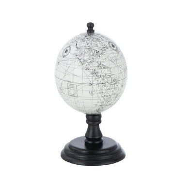 Globo Branco C/ Suporte Em Madeira 20cm